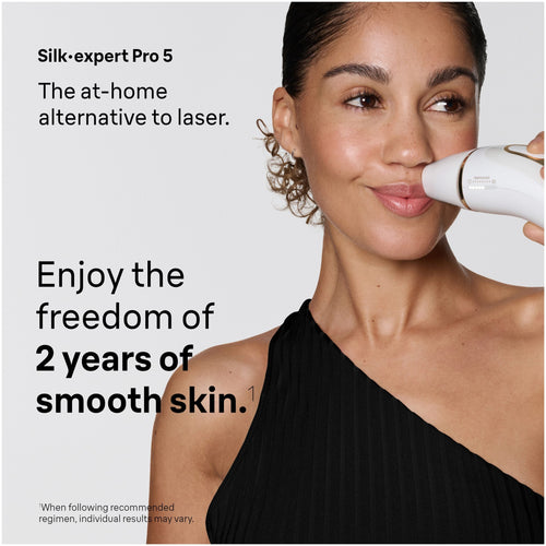 Braun Silk·expert Pro 5 IPL: Alternative to Laser Hair Removal with 4 Caps and Vanity Case PL5347